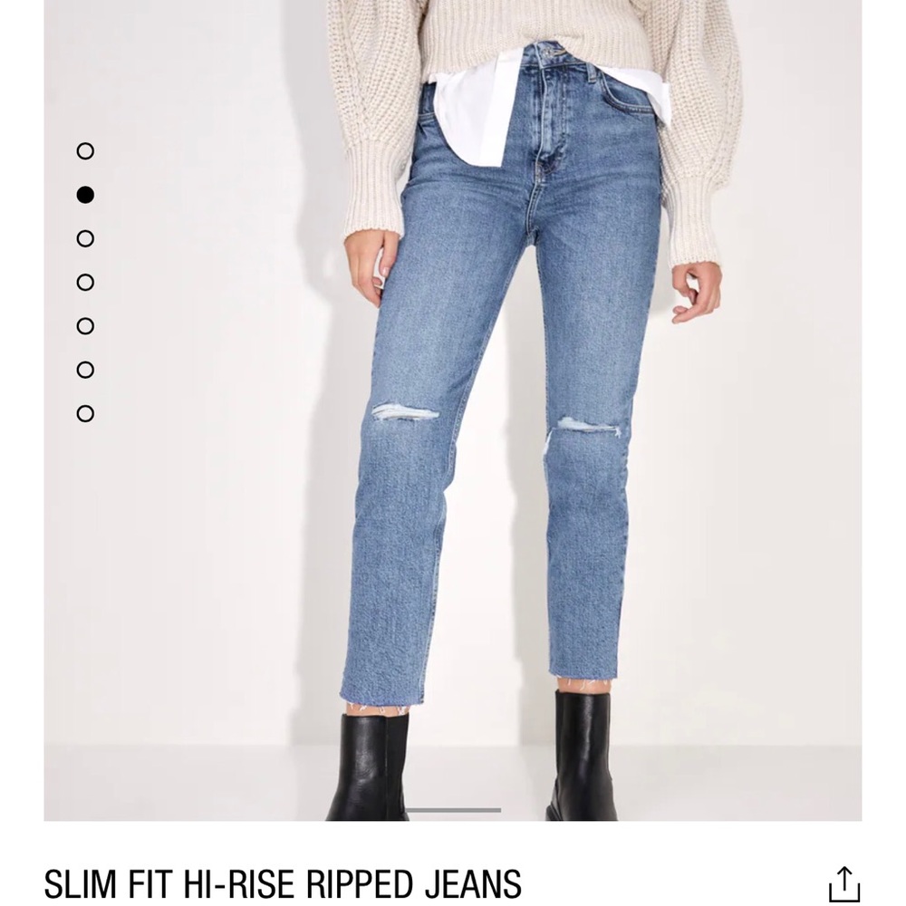 Zara Slim Fit High Rise Denim